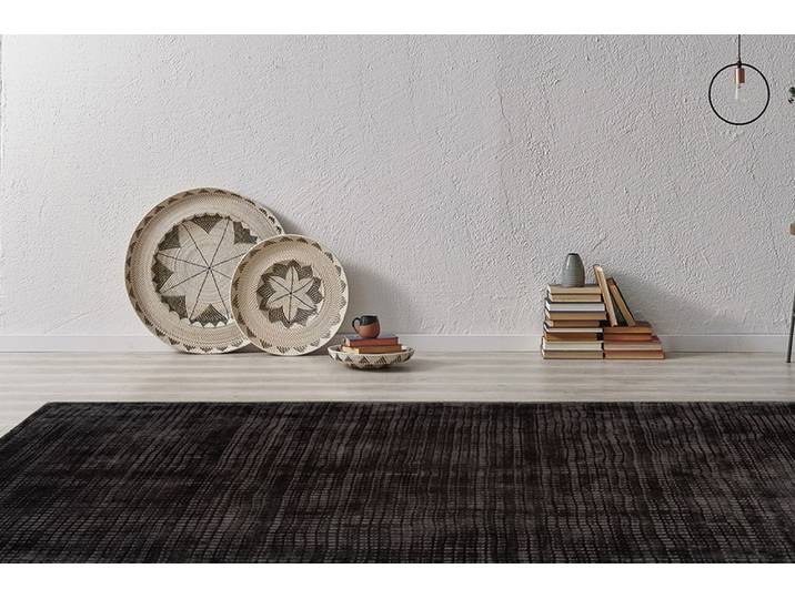 Teppich PADIRO Bridget 125 , grau, B:160cm H:10mm L:230cm, Viskose, Teppiche, Teppich, Kurzflor, Hoch-Tief-Struktur mit Vintage Look