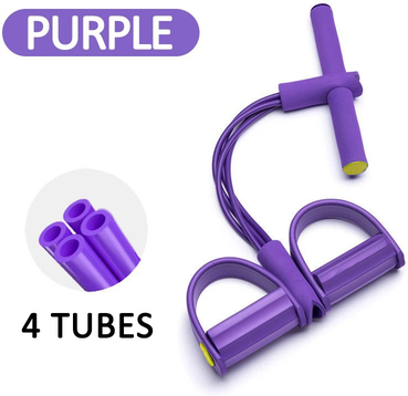 Modern Mode Marketplace Tube Pedal Resistance Band For Home Workouts And Core Toning purple