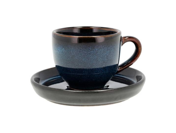 Bitz Tasse à expresso et soucoupe Bitz 7 cl Bleu foncé-noir
