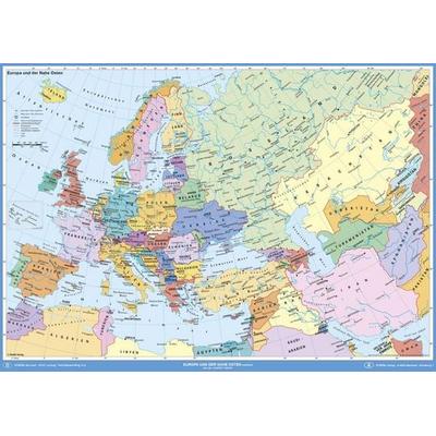Europa und der Nahe Osten politisch, Karte von Heinrich Stiefel, Stiefel Eurocart