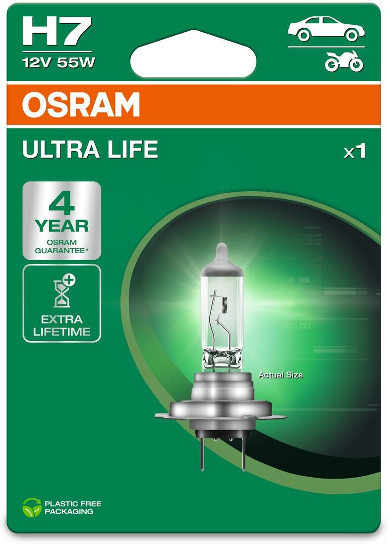 Osram Glühlampe, Abbiegescheinwerfer Ultra Life H7 Einzelblister 64210ult-1bl