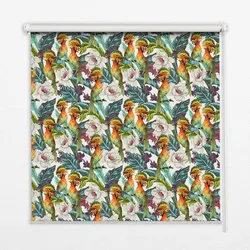 INNENROLLO - Fensterrollo - Rollo - 150x140 cm - Vögel und Blumen