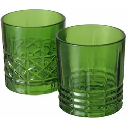 Trinkglas WHISKEY grün (DH 8,50x9 cm) - DH 8,50x9 cm