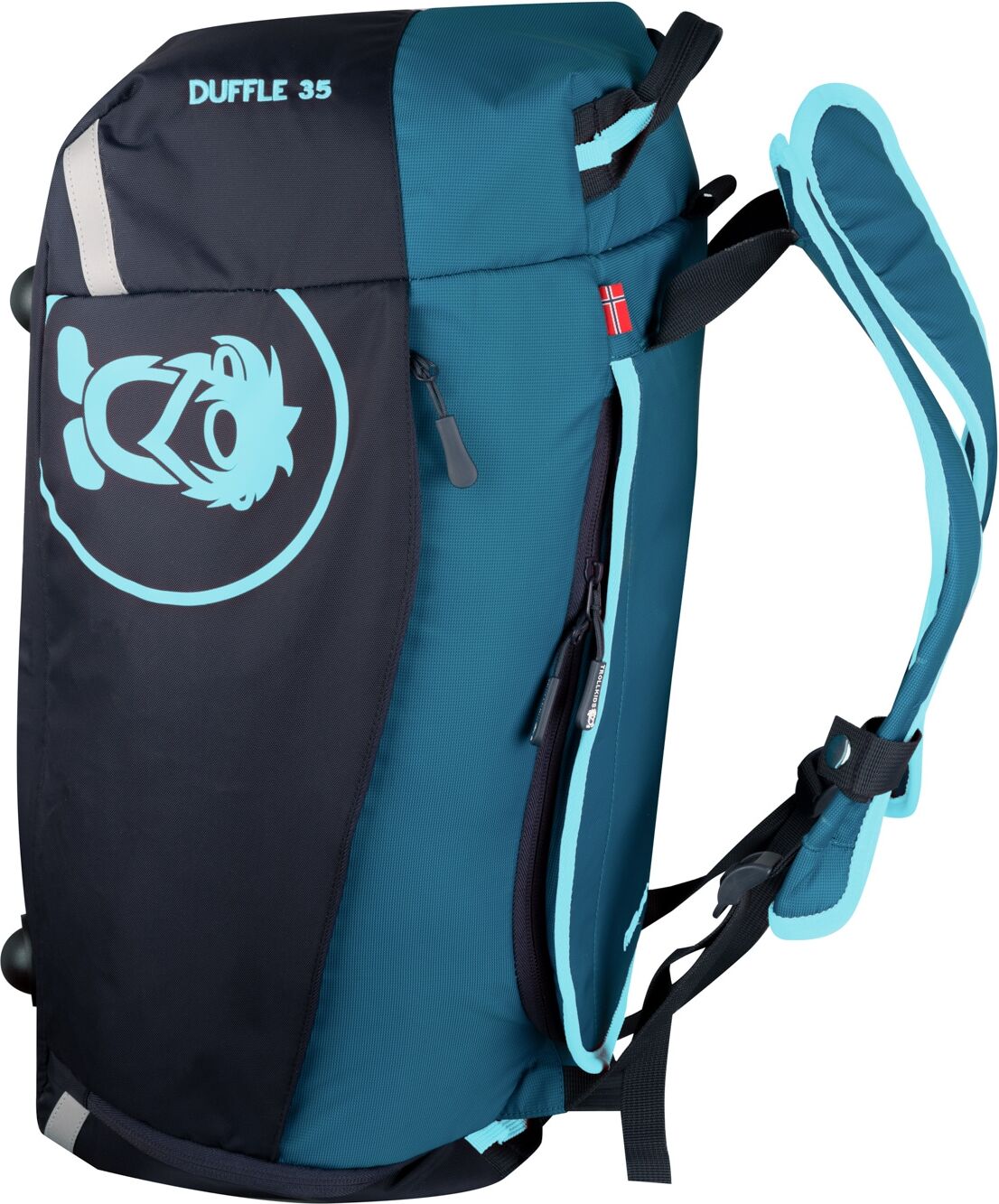 Reisetasche TROLLKIDS "KIDS DUFFLE BAG", Kinder, blau (schwarz marine, schwarz, arctic blau), Obermaterial: 100% Polyamid. Futter: 100% Polyester, Taschen Reisetasche, mit Rucksackfunktion schwarz marine, schwarz, arctic blau Einheitsgröße
