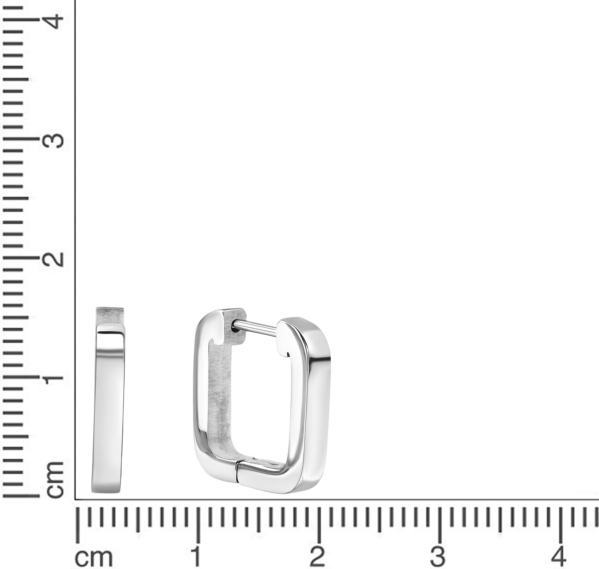 Paar Creolen FIRETTI "Schmuck Geschenk Ohrschmuck Ohrringe", silber (edelstahlfarben), Ohrringe, Damen, Edelstahl, Paar Creolen