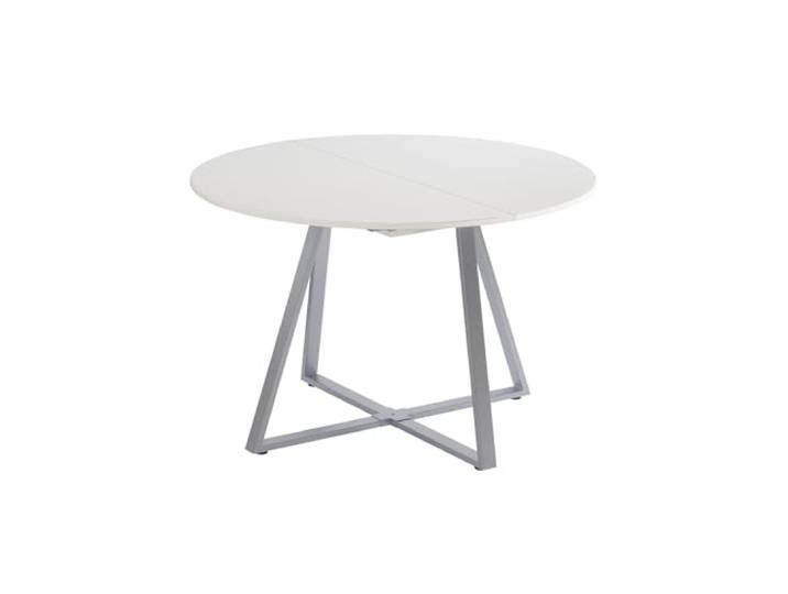 Vicco Esstisch Loyd , Weiß/Grau 120-160 x 120 cm ausziehbar, mit Auszugsfunktion für flexible Tischgrößenanpassung