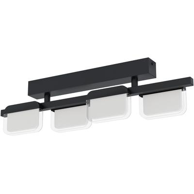 EGLO Deckenleuchte "ERVIDEL", schwarz, H: 16cm, 1 Stk., Leuchten, Deckenleuchte in schwarz aus Stahl - 4,5W - Warmweiß, Deckenleuchte