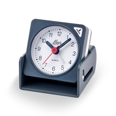 Reisewecker ATLANTA, grau, Wecker, Reisewecker, Quarzwecker, Beleuchtung, Weckwiederholung, Geschenkidee
