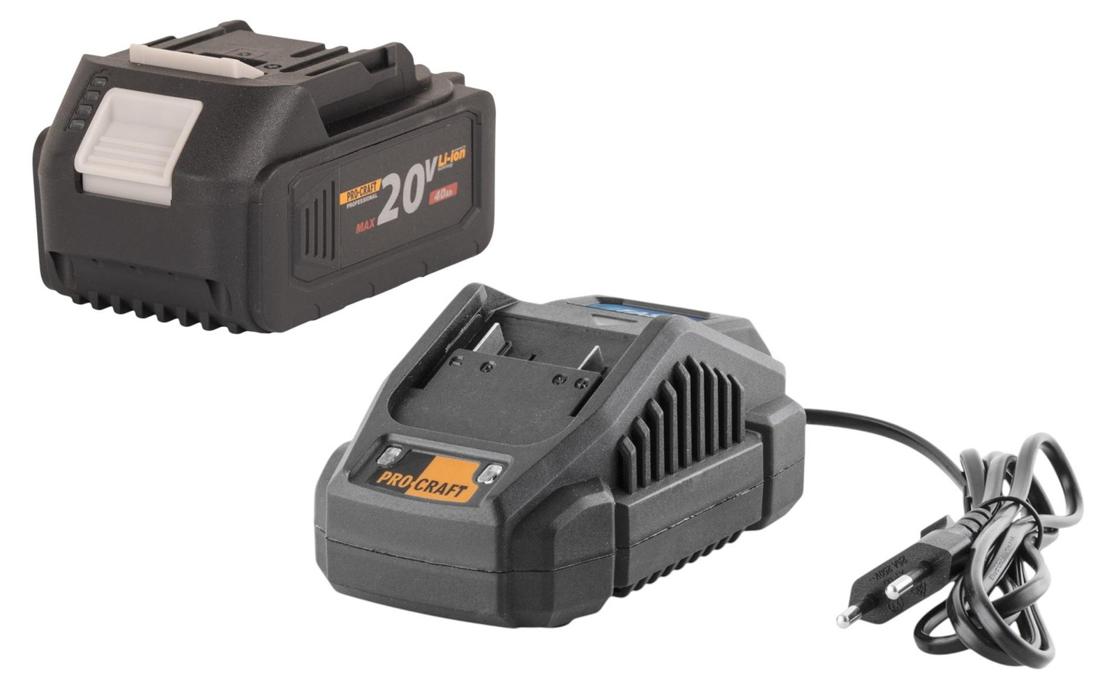 Procraft Starter Pack met 20V 2,4A oplader en 1x 20V 4,0 Ah accu