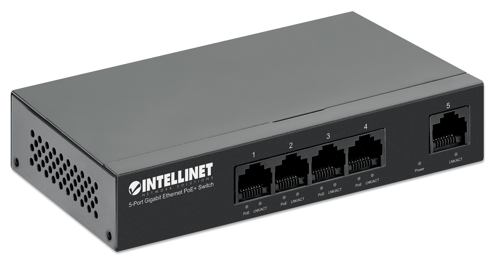 Intellinet 5-Port Gigabit Ethernet PoE+ Switch