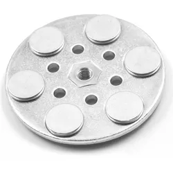 2x Supermagnete, Magnet, Griffmagnet gummiert mit T-Griff (1x)