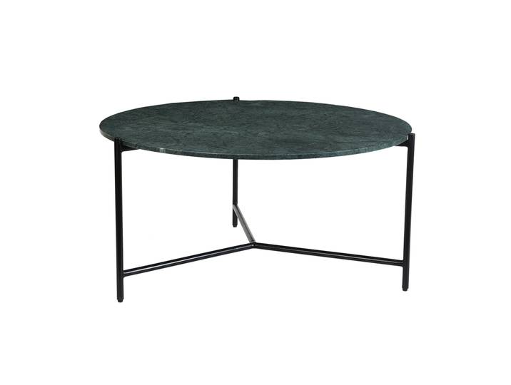 Table basse design ronde en marbre vert D90 cm BUMCELLO