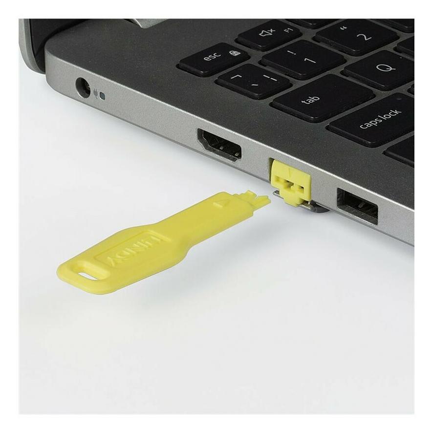 Lindy Schlüssel für RJ45 Port Schloss gelb (47899) (47899)