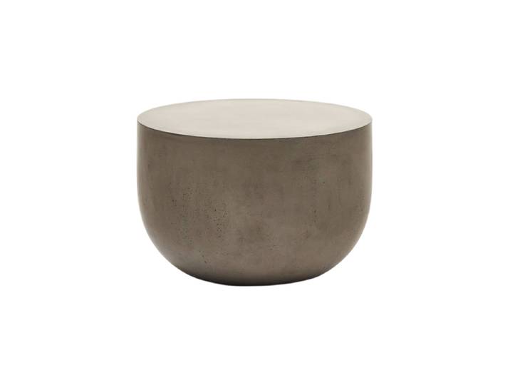 Runder, hochwertiger Outdoor Couchtisch „Garbeto“ Ø 60 cm Grau Kave Home