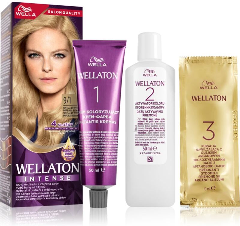 Wella Wellaton Intense Permanent-Haarfarbe mit Arganöl Farbton 9/1 Special Light Ash Blonde 1 St.