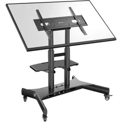 Mobiler TV-Ständer für Fernseher oder Interaktive Panels 50"-83", max. 70 kg, Neigbar, Schwarz TS1380