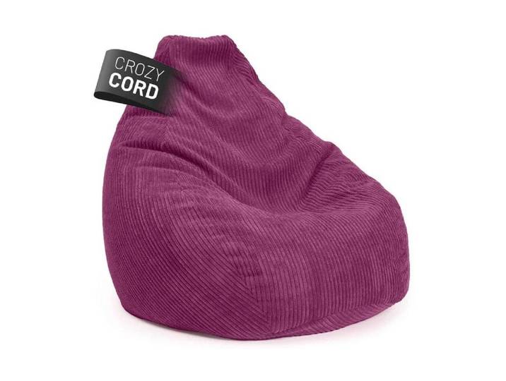 Sitzsack LUMALAND GIANT Cord 400 l , rot (weinrot), B:100cm H:135cm T:100cm, Kunststoff, Polyester, Sitzsäcke, Sitzsack