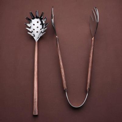 INOX artisans INOX Sundance Pasta Server & Spaghetti Tong Set.