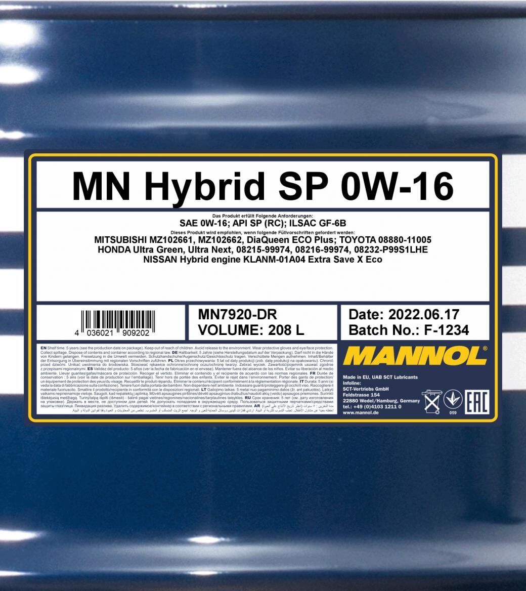 MANNOL MN7920-DR Motoröl