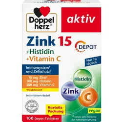 Doppelherz Zink15Mg+histidin+vitamin C Depot Aktiv 100 ST