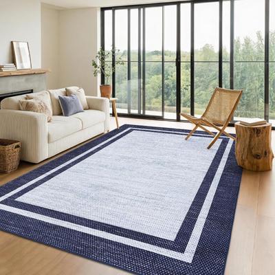 Garvee Washable Modern Area Rug - Low-Pile Soft Non-Shedding, Non-Slip Rubber Backing