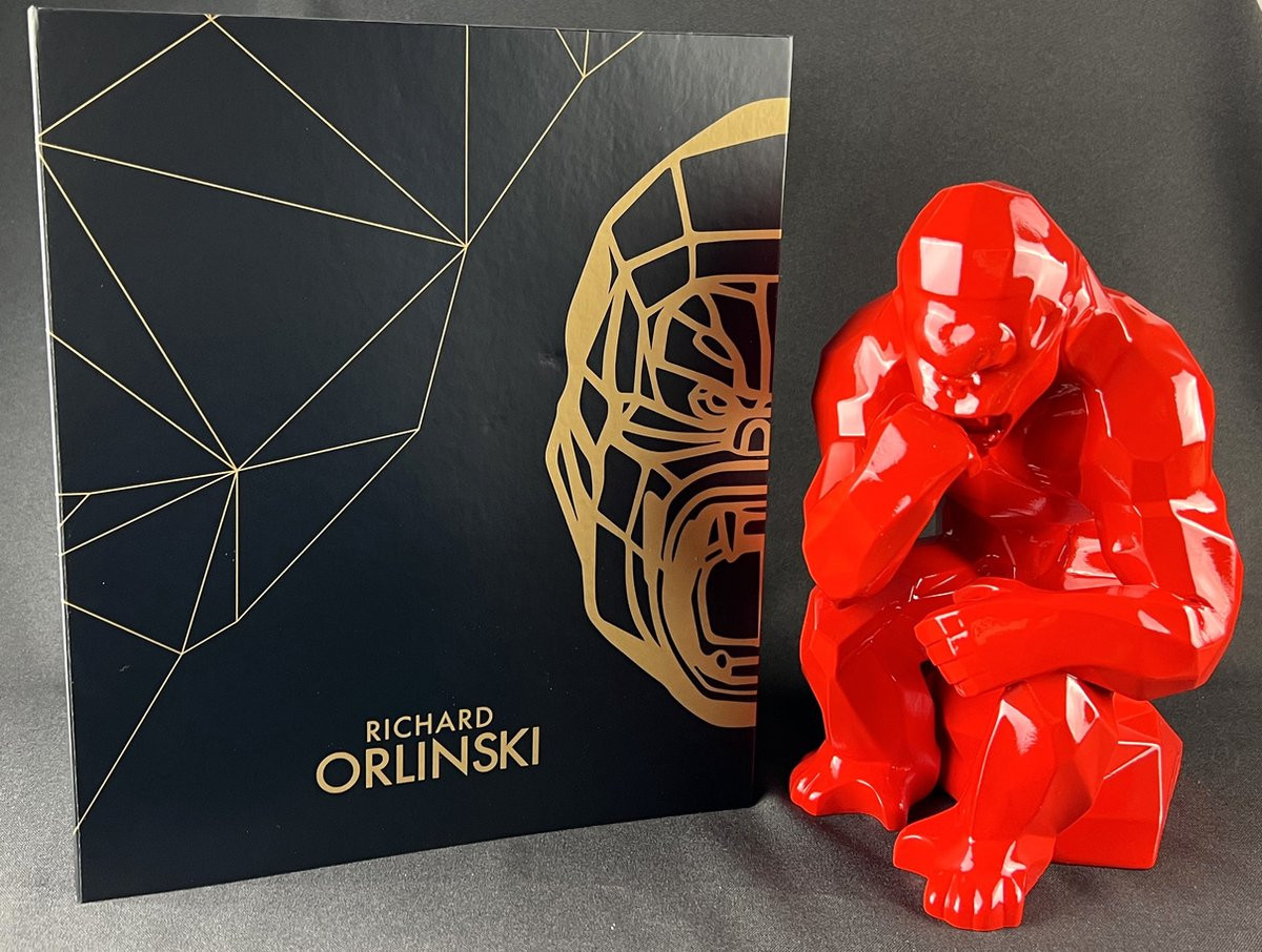 Richard Orlinski Kong Thinker decoratief beeldje voor op tafel, 23 cm