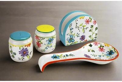 Euro Ceramica Zanzibar 4 Piece Accessory Set