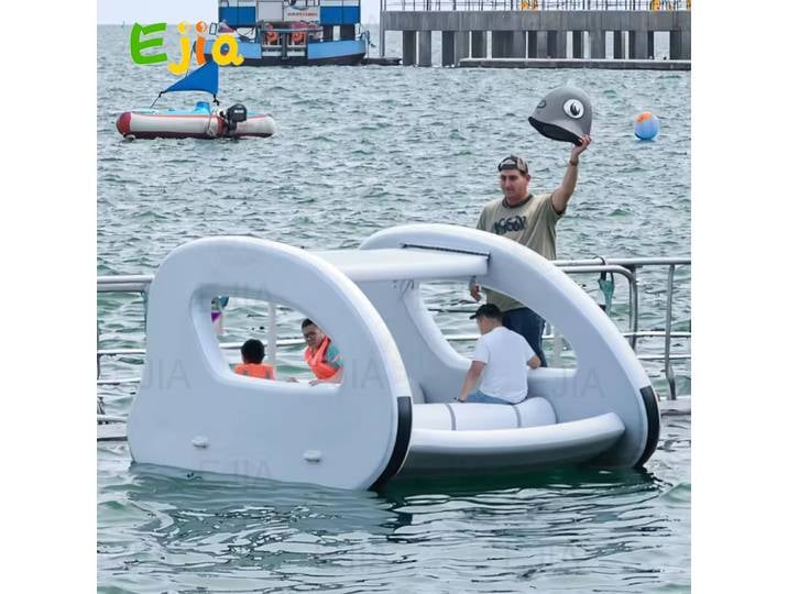 Stock E-Catamaran Party Lounge ELECTRICAT Sun-powered Fun Powered Catamaran Cruising Pontoon Pliable Maison Solaire Bateau Ou Lac