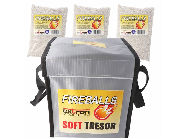 Fireballs - Brandblusgranulaat set - 3x1 liter - Veiligheidsopslag LiPo batterijen