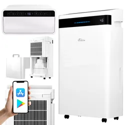 TroniTechnik® Luftentfeuchter TT-EF 04.1, WiFi steuerbar, 20 l/24h, 5,5 l Tank, Kompressor, Auto-Swing, Timer, Farb-LED, Ionisator, für Räume bis 30 m2