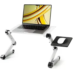 InnovaGoods Einstellbarer Laptop-Tisch mit mehreren Positionen Omnible, Notebook Ständer, Schwarz