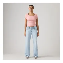 Levi's für Damen. A5566-0043 Hellblaue, locker sitzende Low-Rise-Jeans (28/32), Lässig, Baumwolle, Denim