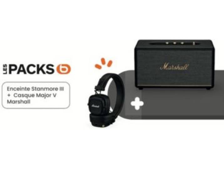 Marshall - Enceinte Résidentielle Pack Enceinte Stanmore Iii + Casque Major V