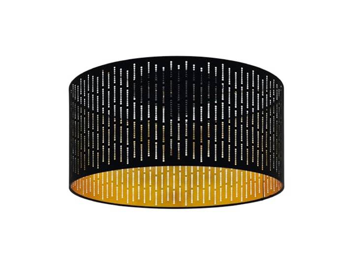 EGLO Plafonnier Varillas\, lampe de plafond 1 flamme\, lampe de salon en acier et textile noir et or\, lampe de cuisine\, lampe d'entrée avec douille E27