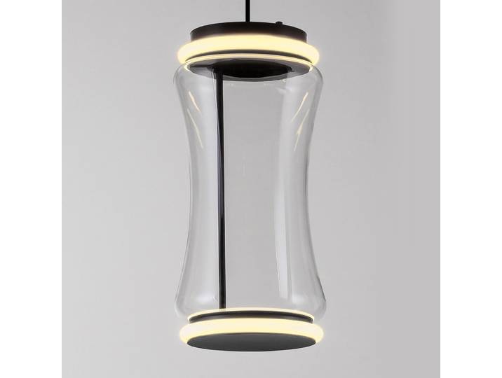 Pendelleuchte Anapnoe 250cm Schwarz/Schwarz Kabel ABS, Fassung ABS, Baldachin Aluminium, Gehäuse Leuchte Aluminium Nicht austauschbare LEDs