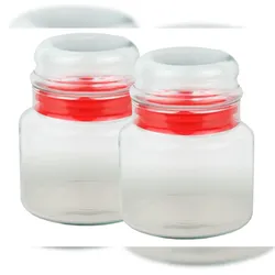 2er Set Vorratsdose Prestige - 635ml Vorratsbehälter aus Kristallglas mit Aromaverschluss