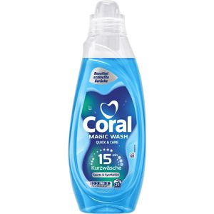 Coral Waschmittel Magic Wash Vollwaschmittel, flüssig, Sport & Synthetics, 840 ml, Waschladungen 21