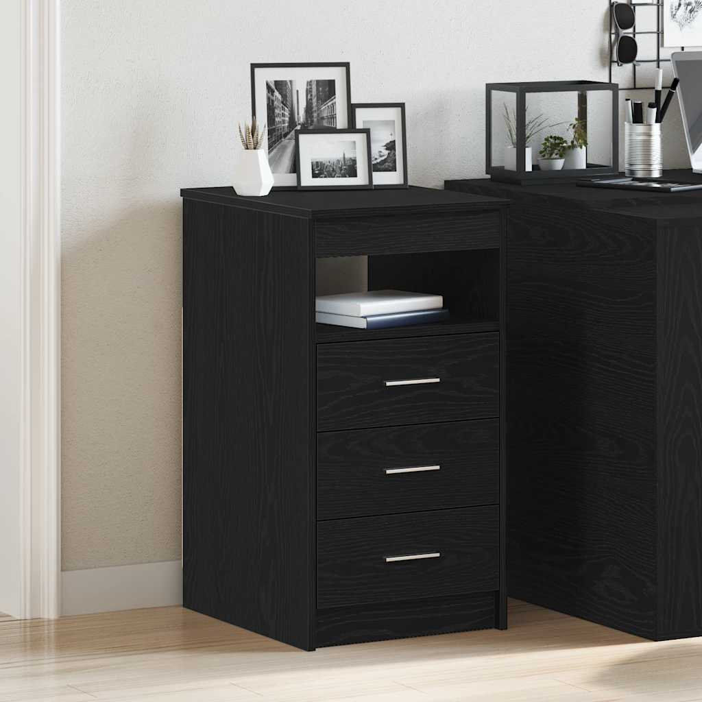 Brayden Studio Engineered Wood Rectangle Accent Chest Black Oak 76cm H X 40cm W X 50cm D