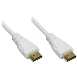 GC 4514-005W - HDMI A Stecker > HDMI A Stk., 0,5m weiß