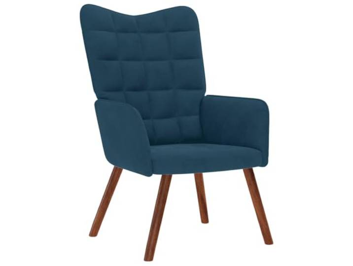 Heofavd Relaxsessel Blau Samt Polstersessel Loungesessel mit Armlehne