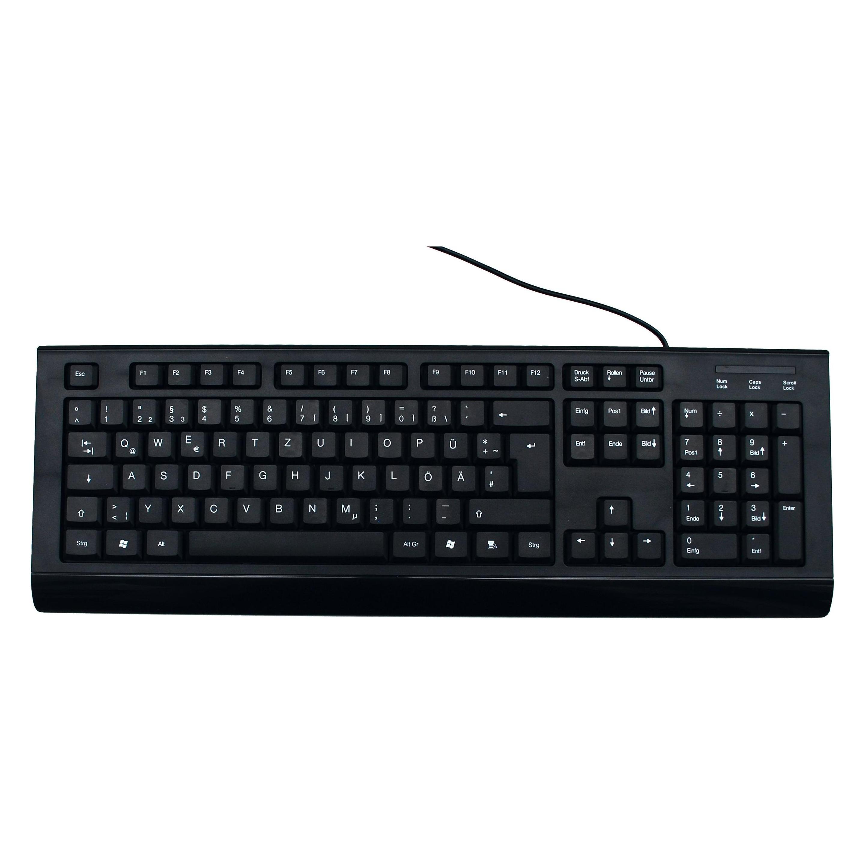 MediaRange MEDIAR STANDARD KEYBOARD BLACK MROS101 wired (DE, Kabelgebunden) (MROS101)