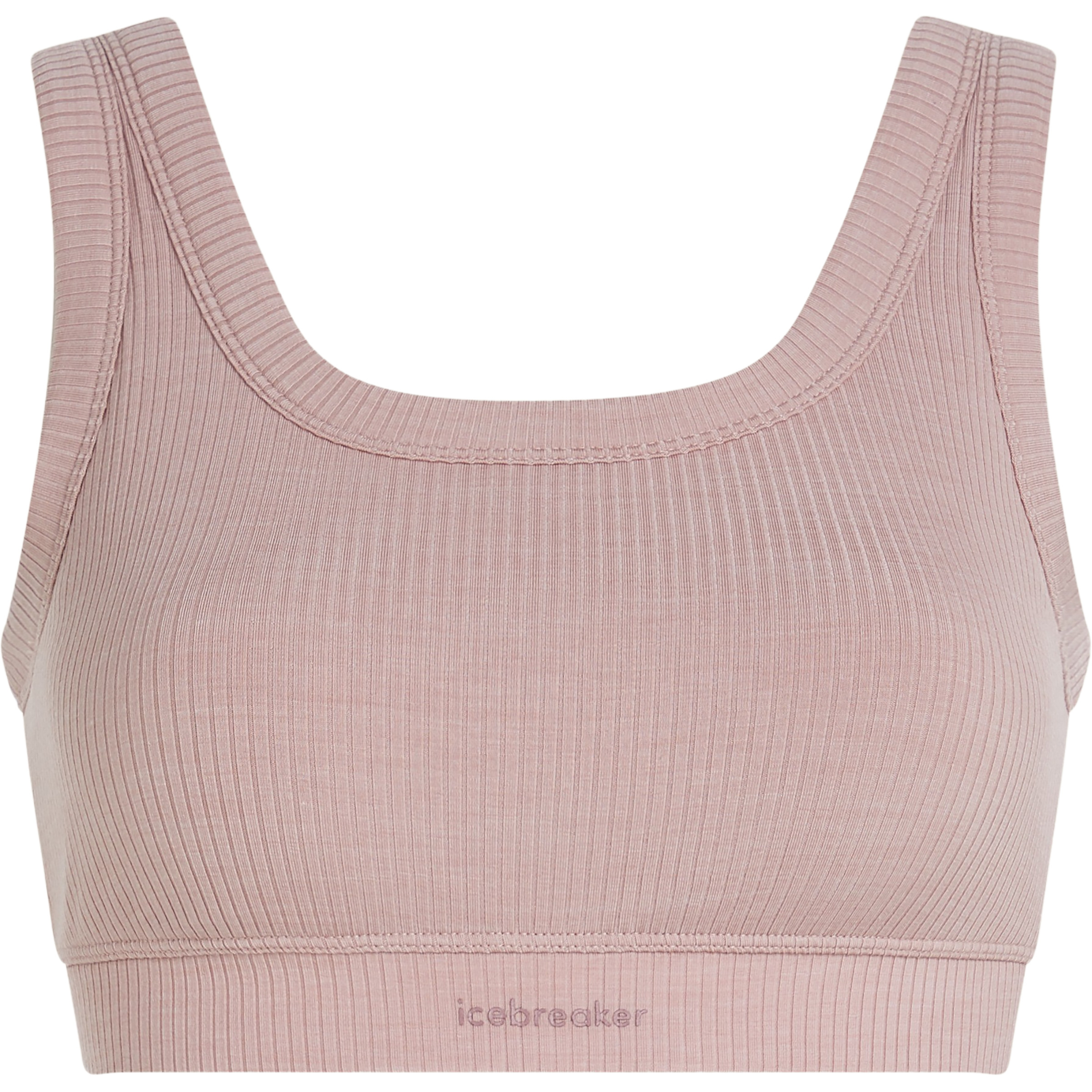 Icebreaker Rib Lotus Sport BH Damen Sport-BHs rosa Größe XS Hautfreundlich Merinowolle | Lyocell (Tencel)