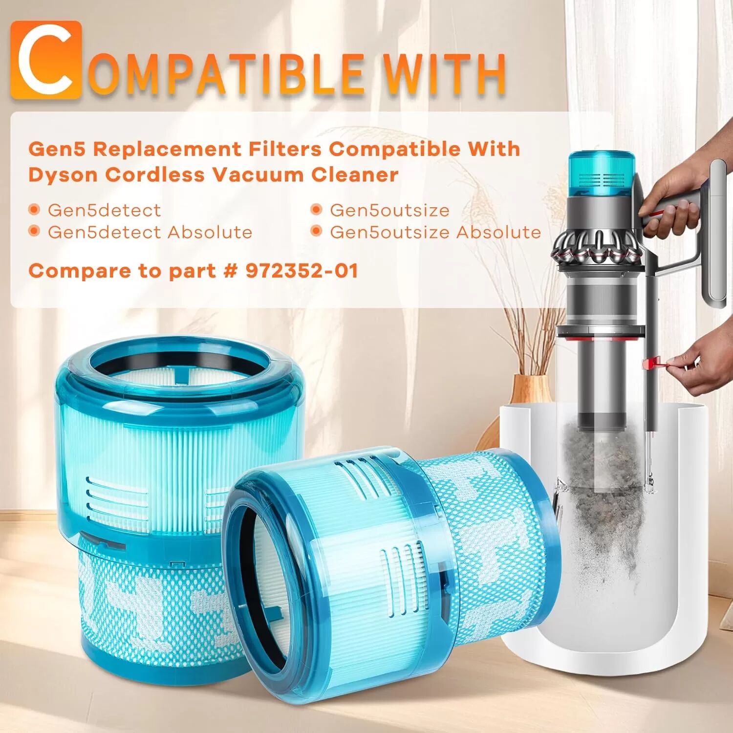 INF Filterersatz (2er-Pack) für Dyson G5 - Verbesserte Reinigung