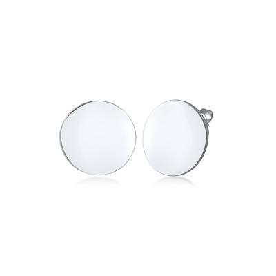 Paar Ohrstecker ELLI "Ohrringe Ohrstecker Geo Kreis Basic Trend Unisex 925er Silber", silber, Ohrringe, Damen, ohne Stein, Silber 925 (Sterlingsilber)