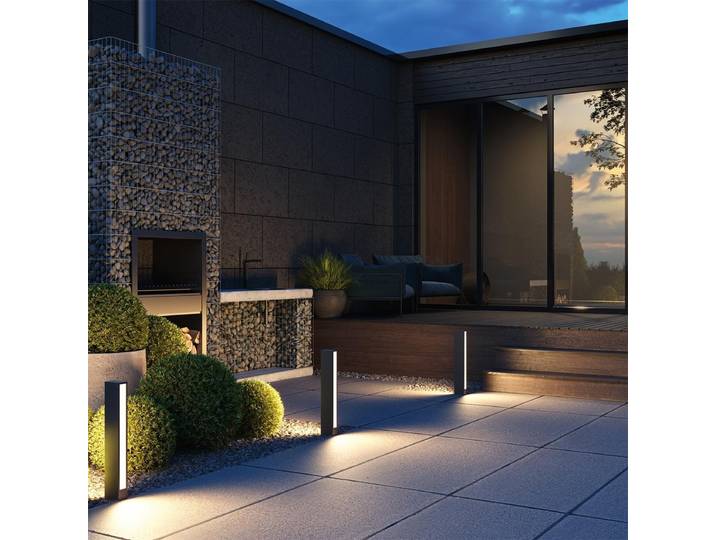 Maytoni Cour Eclairage paysager LED 12W Graphite IP65 Blanc chaud