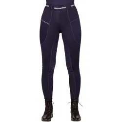 QHP Damen Reithose Reitlegging Jady Halbbesatz Navy FS/23, Größe: 34