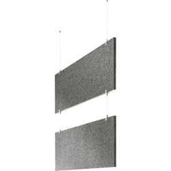 baffel multiple-Set - Deckenträger - 3-fach Farbe: grau, Größe: 100x50x2,5cm