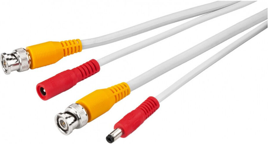 MONACOR Vsc-100/ws Video-Kombi-Kabel 10m, Weiss