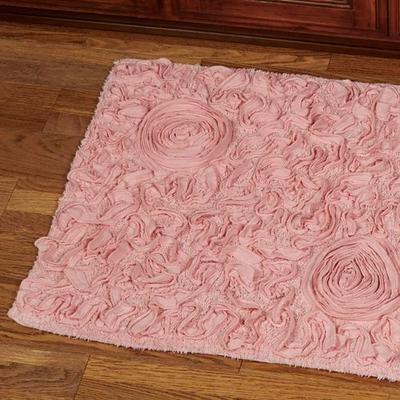 Home Weavers Inc Bellflower Bath Rug Runner 54 x 21, 54 x 21, Pink