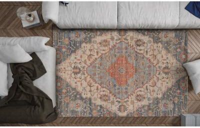 Copper Grove Dasaki Hand-woven Jute Vintage Blue Rug